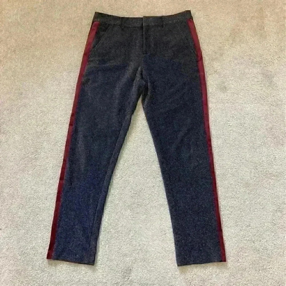 Scotch & Soda high rise stretchy Lurex Pants with Velvet Trim - Picture 1 of 10